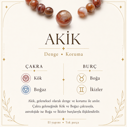 Akik Doğal Taş Bileklik