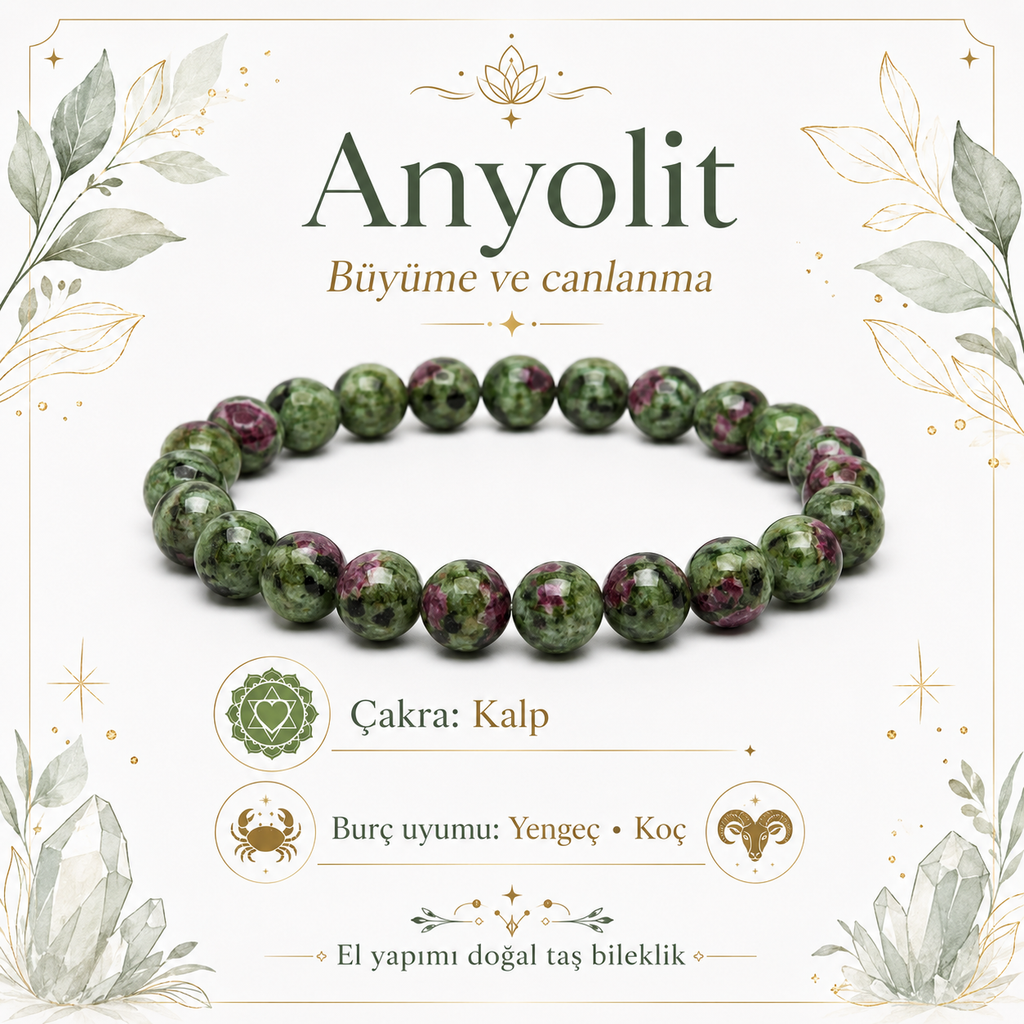 Anyolit Doğal Taş Bileklik