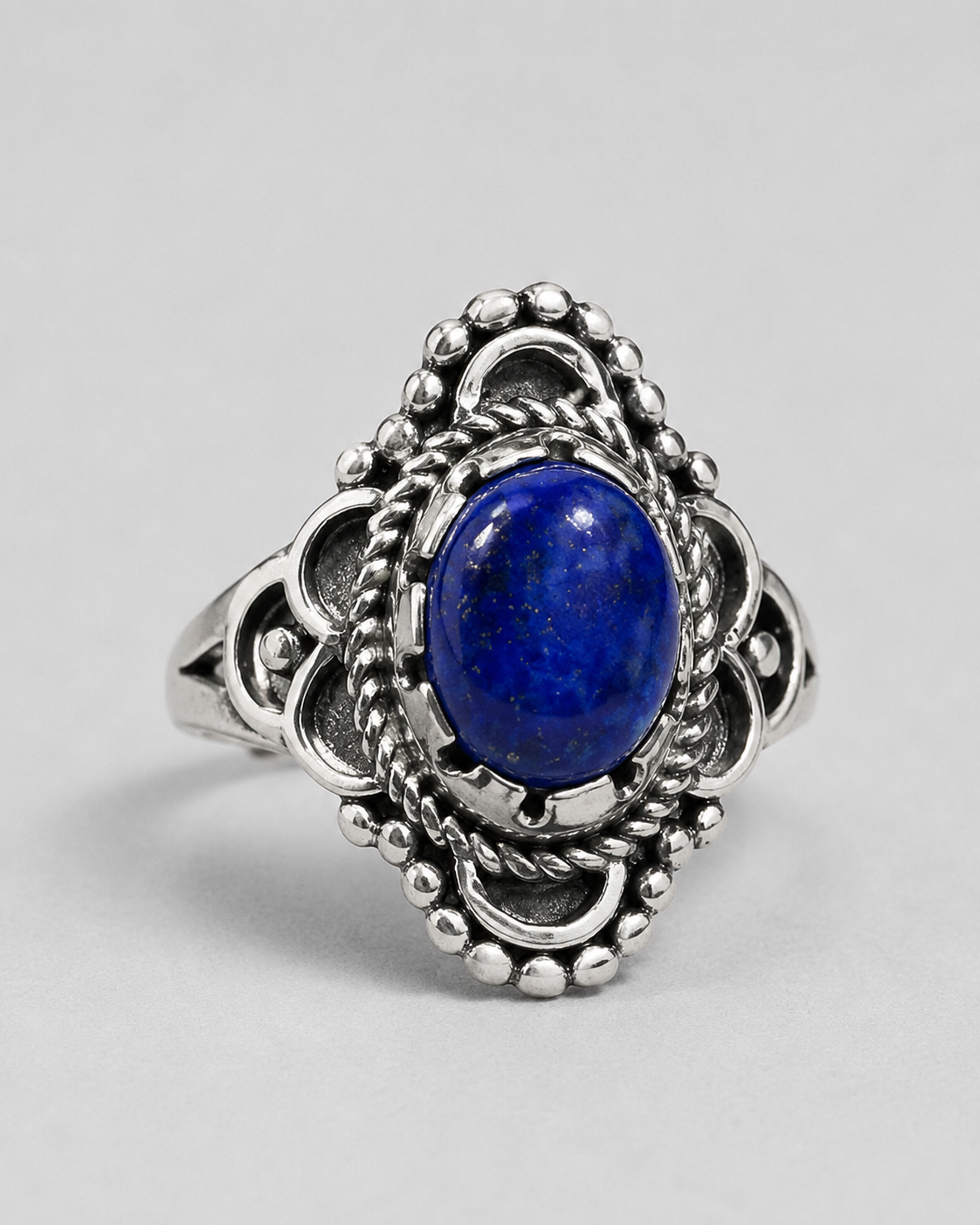 Lapis Lazuli 925 Ayar Gümüş Yüzük