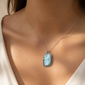 Larimar 925 Ayar Gümüş Kolye