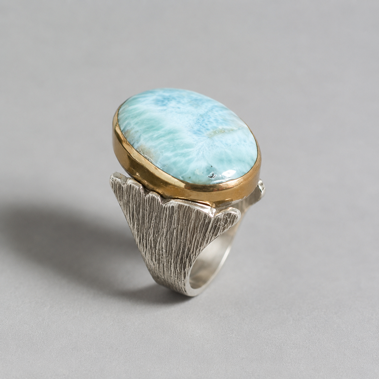 Larimar 925 Ayar Gümüş Yüzük