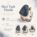 Mavi Safir 925 Ayar Gümüş Yüzük