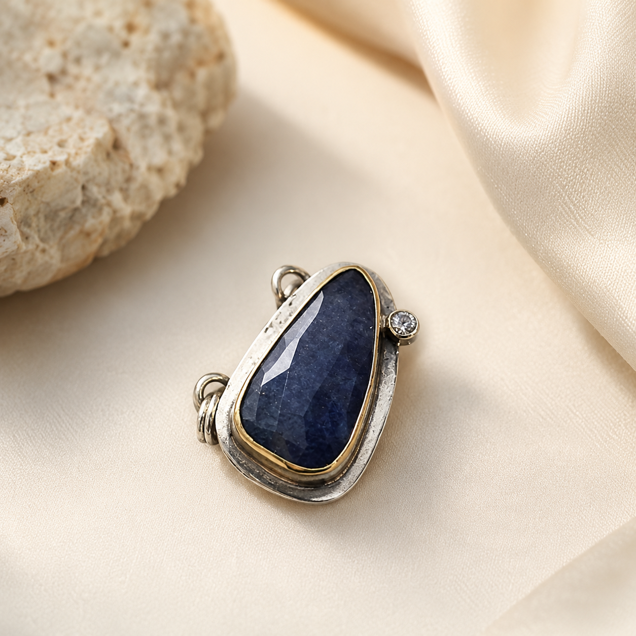 Safir 925 Ayar Gümüş Kolye